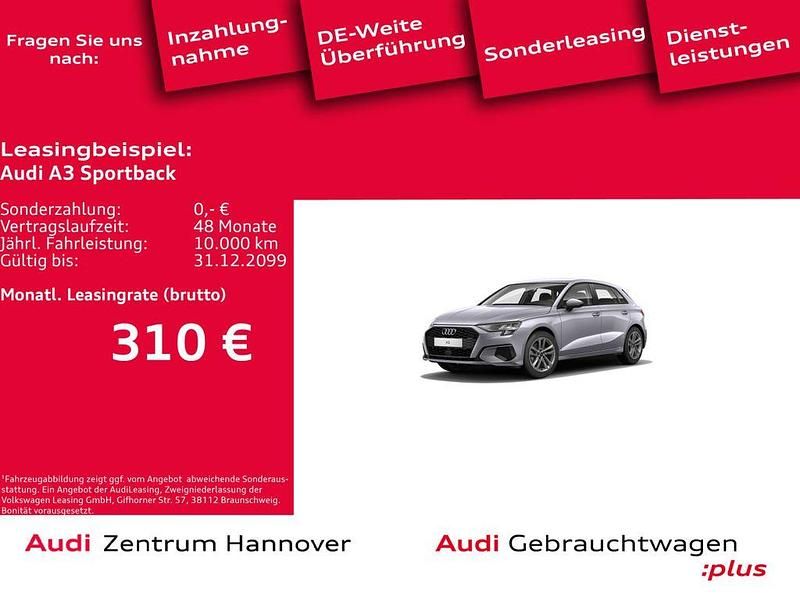 Silber Gebraucht 2021 Audi A3 Sportback Design Limousine | 20.990 € (Fairer Preis) - Bild 1/4