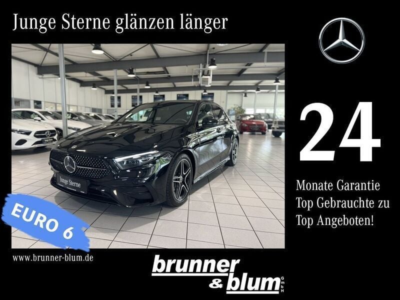 Lack kosmosschwarz Gebraucht 2023 Mercedes A250 AMG Limousine | 40.990 € (Teuer) - Bild 1/4