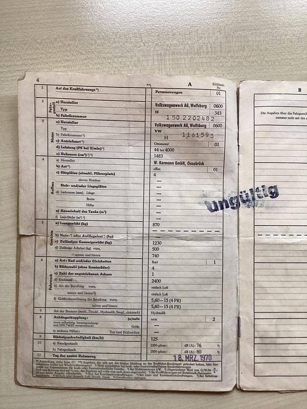 Gebraucht VW Type 3 44 PS (32 kW) 1970 Rot Cabrio