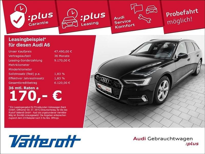 Mythosschwarz metallic Gebraucht 2024 Audi A6 Advanced Plus Kombi | 47.490 € (Fairer Preis) - Bild 1/4