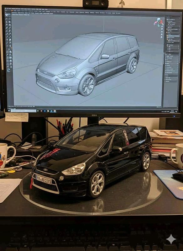 Schwarz Gebraucht 2008 Ford S-MAX Titanium Van / Kleinbus | 4.000 € (Fairer Preis) - Bild 1/4
