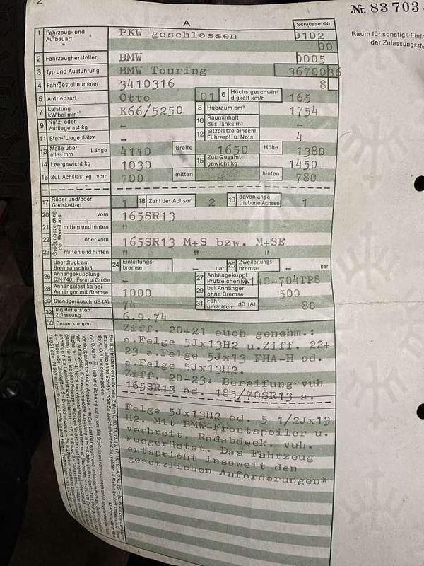 Orange Gebraucht 1974 BMW 1802 Kombi | 3.000 € - Bild 1/3