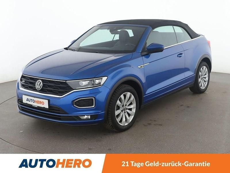 Blau Gebraucht 2022 VW T-Roc Cabriolet R-line Cabrio | 27.390 € (Guter Preis) - Bild 1/3