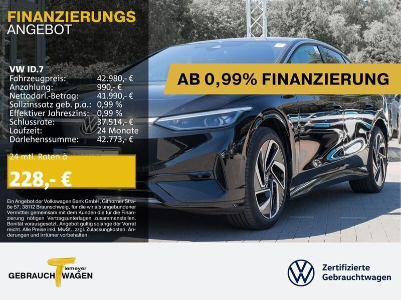 Schwarz Gebraucht 2024 VW ID.7 Pro Limousine | 46.990 € (Etwas zu teuer) - Bild 1/4