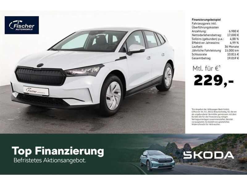 Weiss Gebraucht 2022 Skoda Enyaq iV SUV | 23.980 € (Fairer Preis) - Bild 1/4