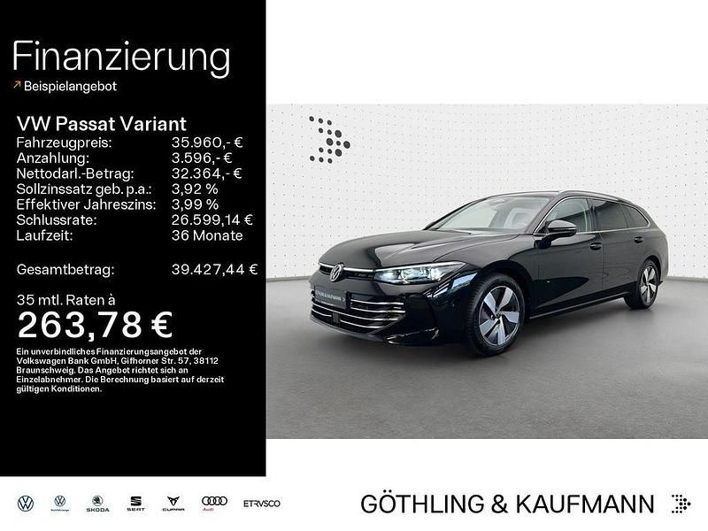Grenadillschwarz metallic Gebraucht 2024 VW Passat Elegance Kombi | 35.960 € (Superpreis) - Bild 1/4