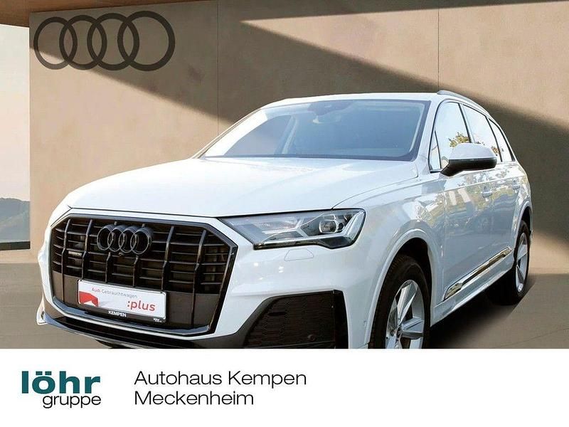 Gletscherweiß metallic Gebraucht 2021 Audi Q7 S-Line SUV | 49.940 € (Guter Preis) - Bild 1/4