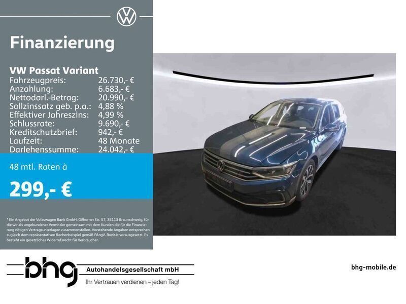 Blau Gebraucht 2022 VW Passat GTE Kombi | 26.730 € (Fairer Preis) - Bild 1/3