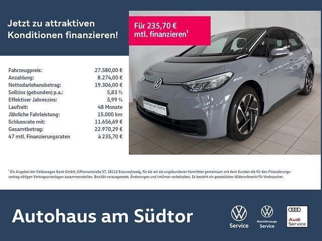 Mondsteingrau/schwarz Gebraucht 2023 VW ID.3 Pro Performance Kleinwagen | 27.579 € (Fairer Preis) - Bild 1/4