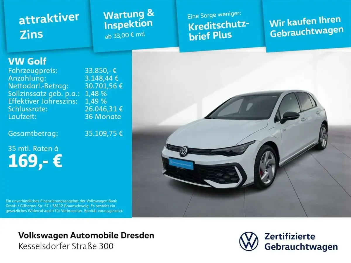 Gebraucht VW Golf VIII GTE 272 PS (200 kW) 2025 Weiß Limousine