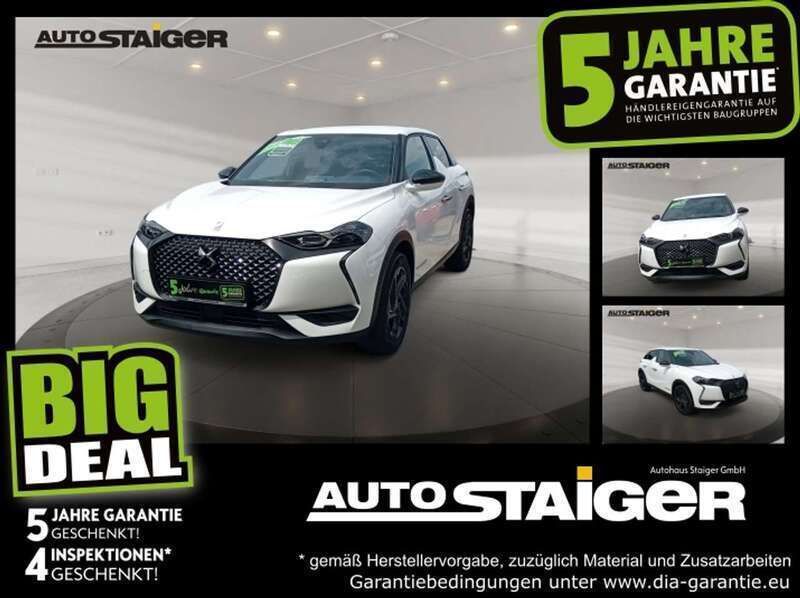 Lack weiss banquise/typ aussenverkl Gebraucht 2022 DS Automobiles DS3 Crossback E-Tense Performance Line Plus SUV | 16.999 € (Superpreis) - Bild 1/4