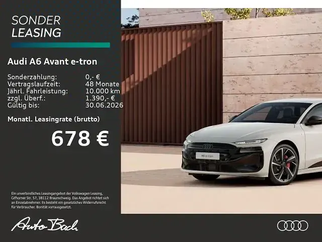Ny Audi A6 e-tron S-Line 269 kW (367 HK) 2026 Beige Stationcar