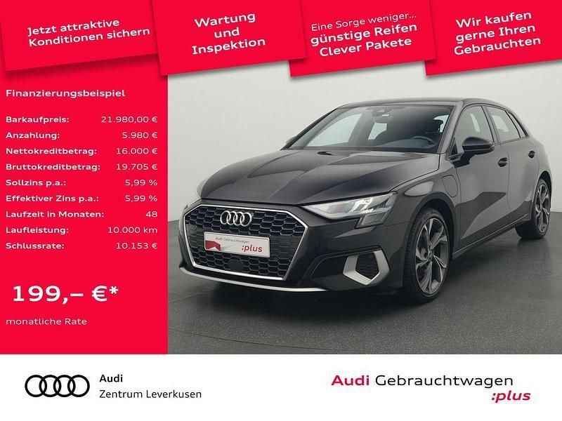Mythosschwarz metallic Gebraucht 2021 Audi A3 Sportback e-tron Advanced Limousine | 21.980 € (Etwas zu teuer) - Bild 1/4