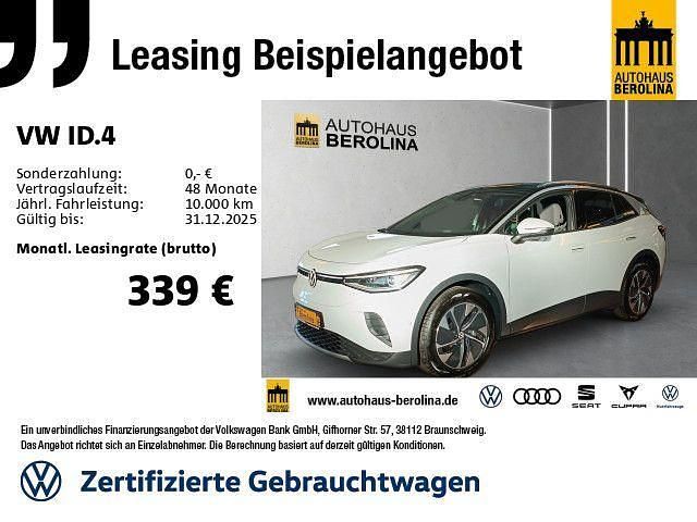 Gletscherweiß metallic/schwarz Gebraucht 2025 VW ID.4 Pure SUV | 36.333 € (Teuer) - Bild 1/4