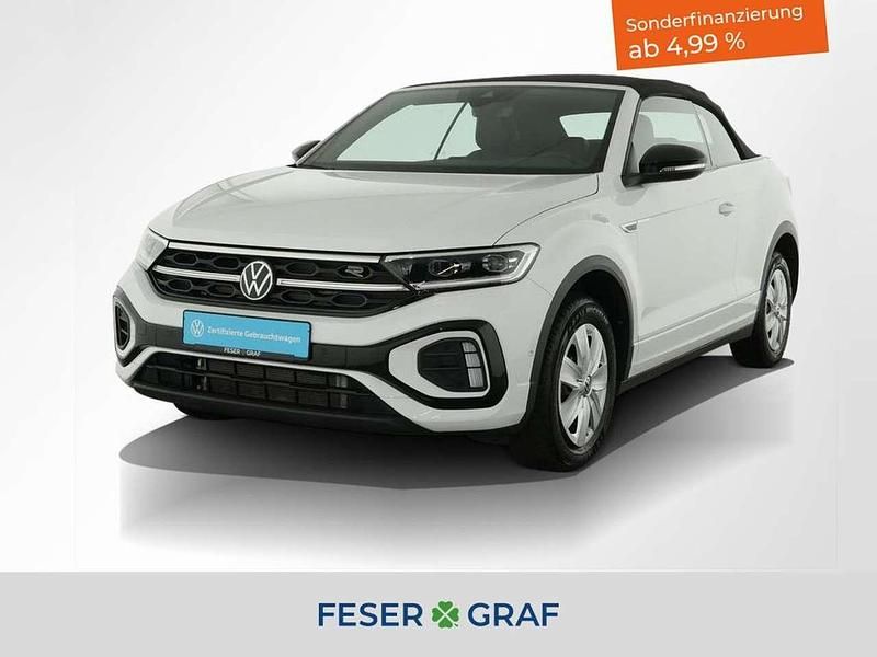 Pure white schwarz Gebraucht 2024 VW T-Roc Cabriolet R-line Cabrio | 31.990 € (Superpreis) - Bild 1/1