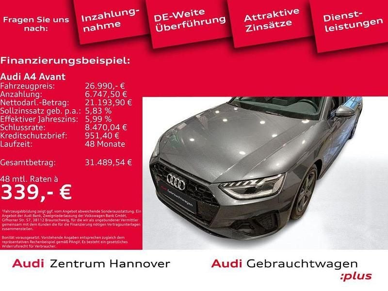 Daytonagrau perleffekt Gebraucht 2019 Audi A4 S-Line Kombi | 26.990 € (Superpreis) - Bild 1/4