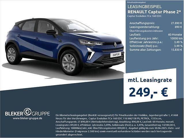 Ironblau/schwarz Neu 2025 Renault Captur Evolution SUV | 27.790 € (Fairer Preis) - Bild 1/3