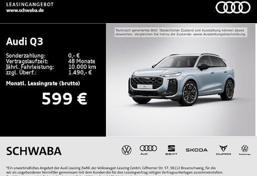 Neu Audi Q3 Ambiente 150 PS (110 kW) 2025 Schwarz SUV