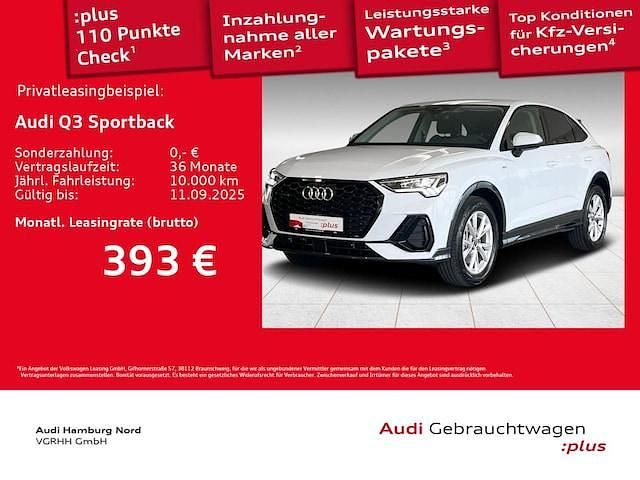 Weiß Gebraucht 2025 Audi Q3 Sportback S-Line SUV | 45.770 € (Fairer Preis) - Bild 1/3