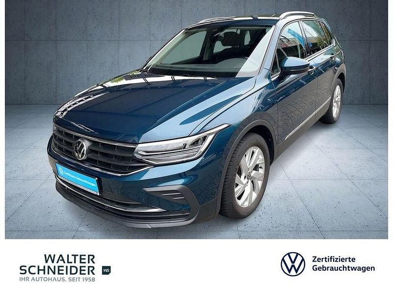 Nightshade blue metallic (metallic) Gebraucht 2021 VW Tiguan United SUV | 23.450 € (Guter Preis) - Bild 1/4