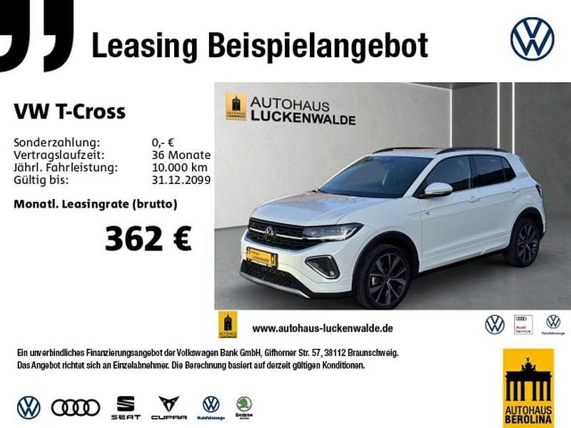 Pure white Neu 2025 VW T-Cross R-line SUV | 28.888 € (Fairer Preis) - Bild 1/4