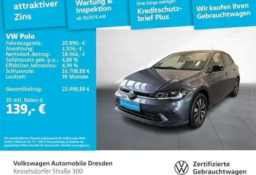 Gebraucht VW Polo Goal 95 PS (69 kW) 2024 Rauchgrau metallic Kleinwagen