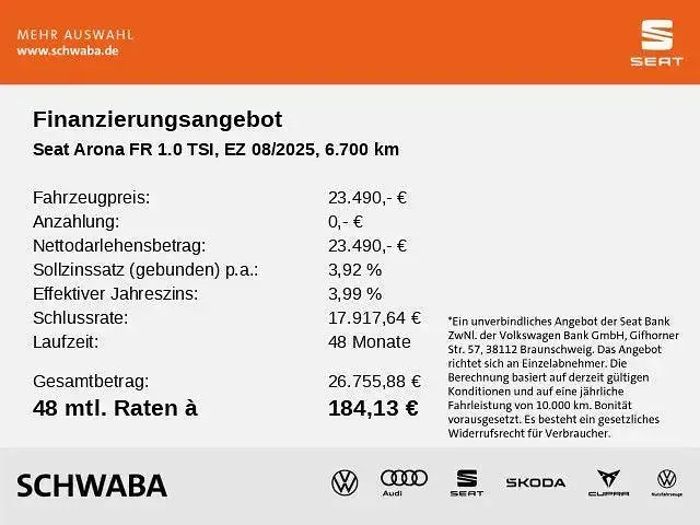 Gebraucht Seat Arona FR 116 PS (85 kW) 2025 Schwarz SUV