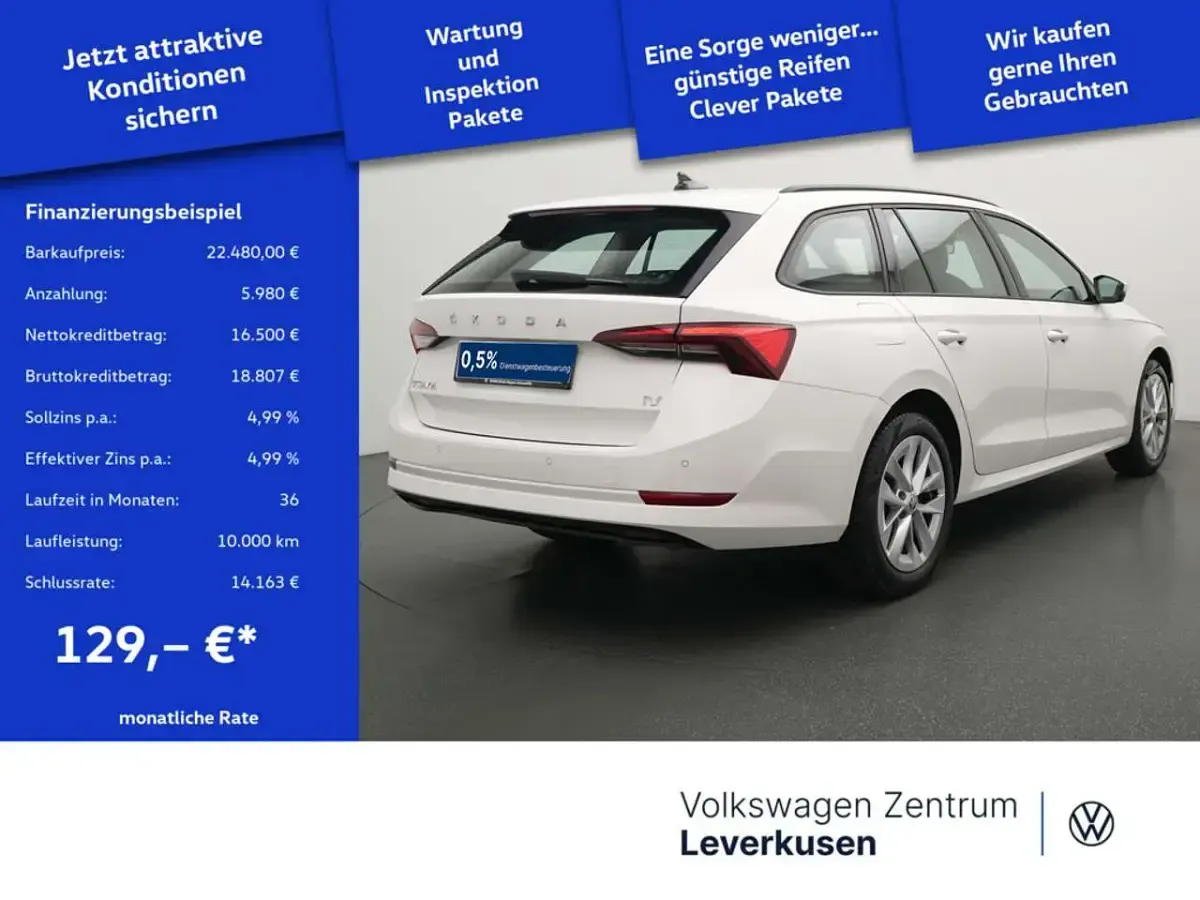 Gebraucht Skoda Octavia Ambition 204 PS (150 kW) 2023 Weiss Kombi