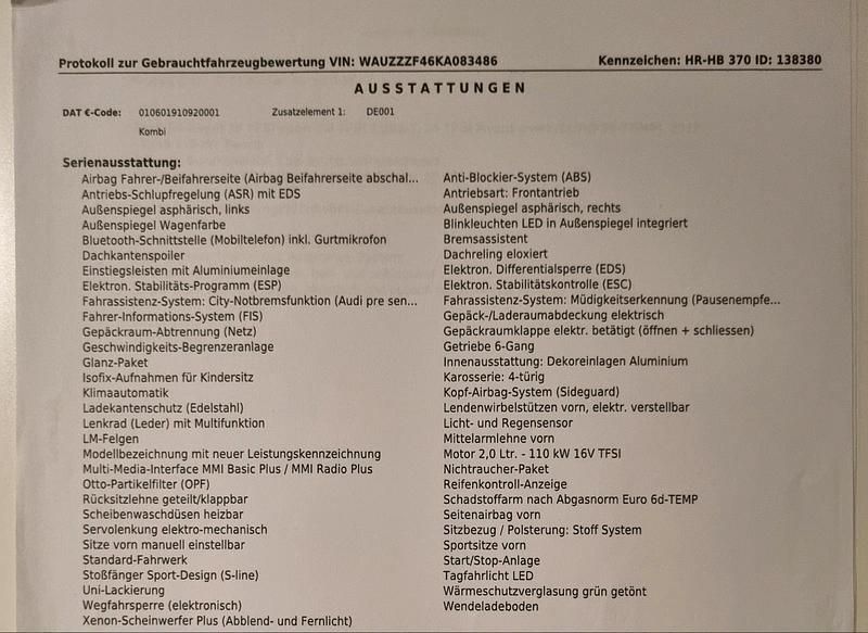 Gebraucht Audi A4 Sport 150 PS (110 kW) 2019 Schwarz Kombi