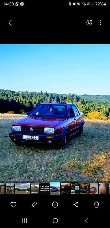 Rot Gebraucht 1990 VW Jetta Limousine | 1.990 € - Bild 1/4