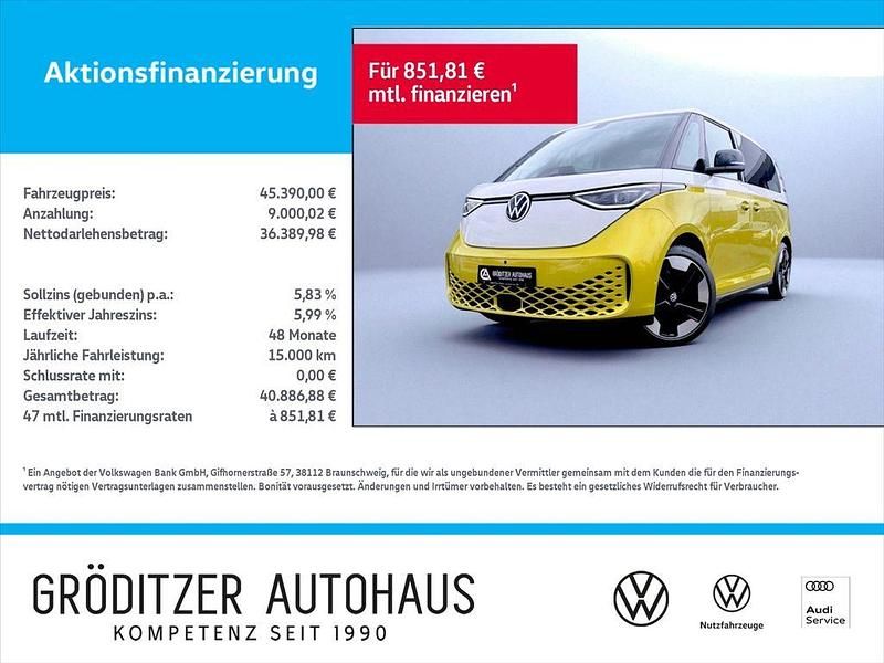 Gebraucht VW ID. Buzz Pro 150 kW (204 PS) 2023 Weiß/limonengelb Van / Kleinbus