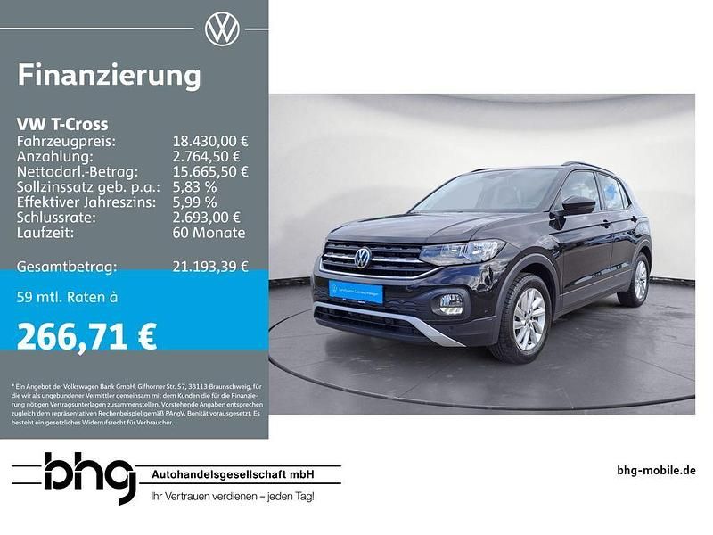 Schwarz Gebraucht 2019 VW T-Cross Life SUV | 18.260 € (Guter Preis) - Bild 1/4