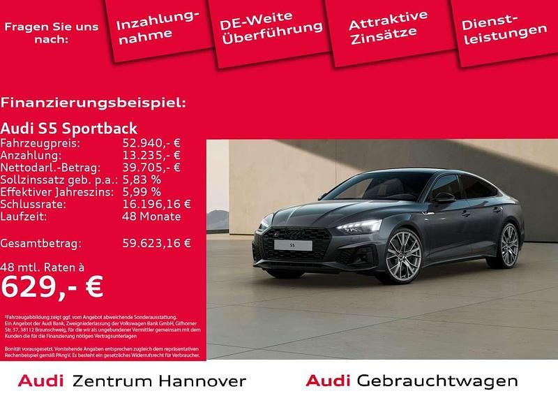 6y daytonagrau perleffekt Gebraucht 2023 Audi S5 Limousine | 52.940 € (Fairer Preis) - Bild 1/4