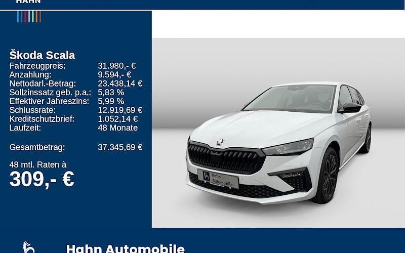 Neu Skoda Scala 150 PS (110 kW) 2025 Weiß Kleinwagen