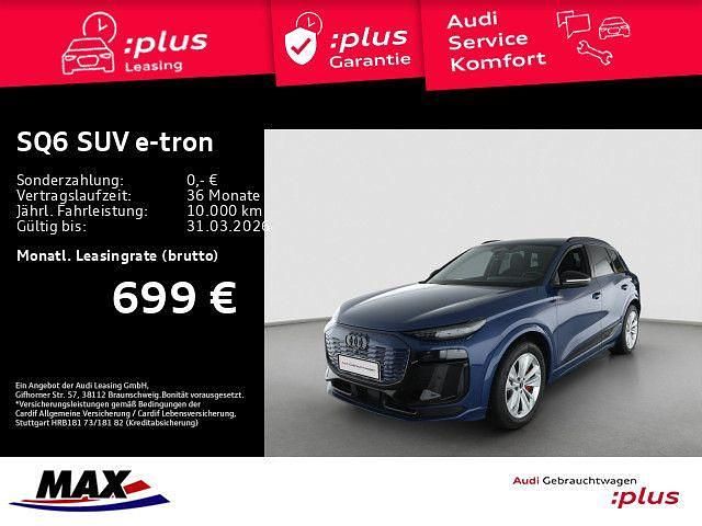 Ascariblau metallic Gebraucht 2025 Audi SQ6 e-tron Ambiente SUV | 80.979 € (Etwas zu teuer) - Bild 1/2