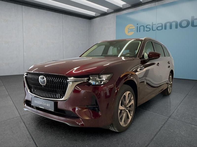 Rot Gebraucht 2024 Mazda CX-80 SUV | 56.299 € (Etwas zu teuer) - Bild 1/4