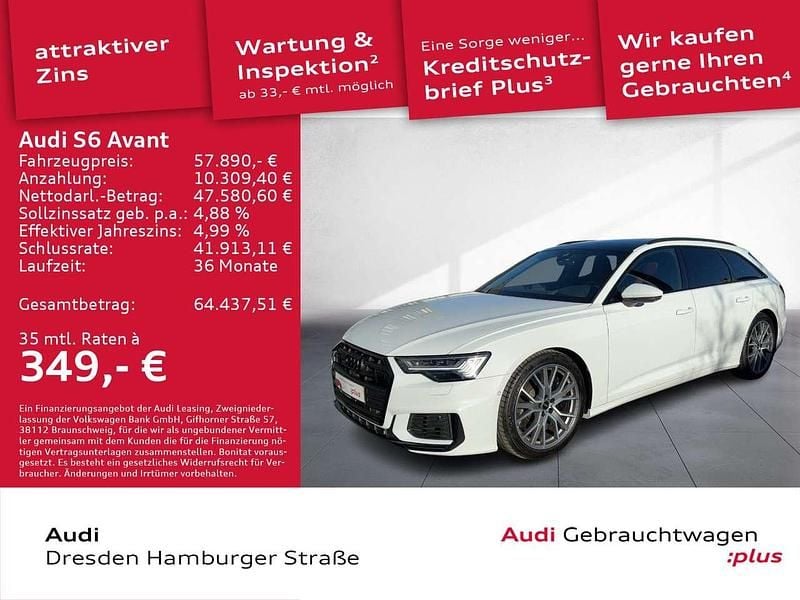 Gebraucht Audi S6 Ambiente 344 PS (253 kW) 2023 Gletscherweiß metallic Kombi
