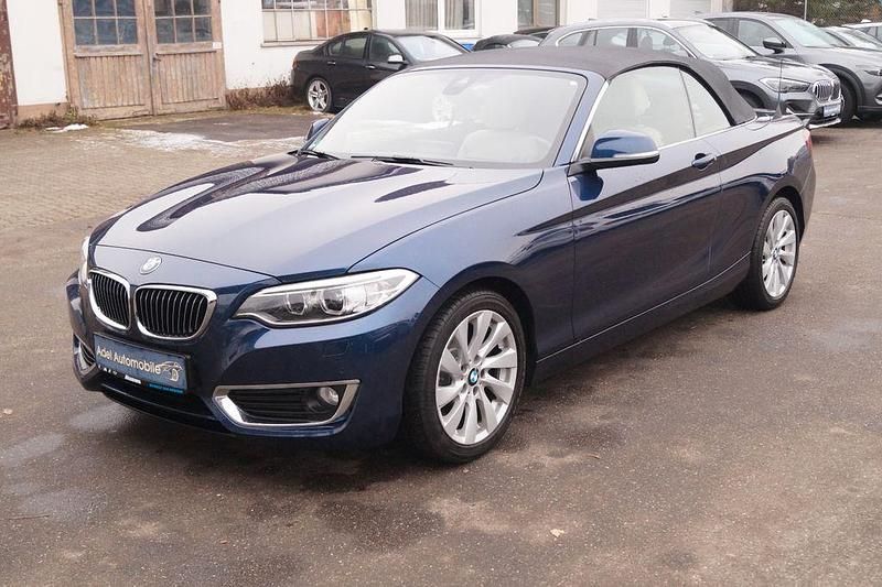 Blau Gebraucht 2015 BMW 220 Cabrio | 14.800 € (Fairer Preis) - Bild 1/4