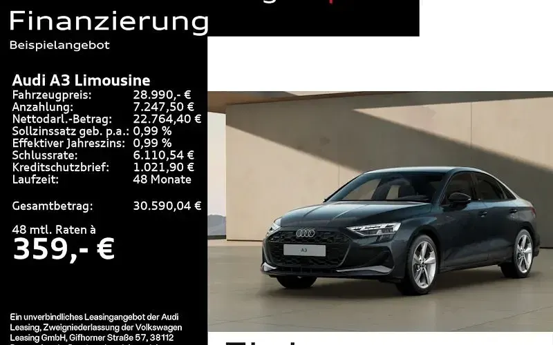 Gebraucht Audi A3 Advanced Plus 150 PS (110 kW) 2025 Limousine