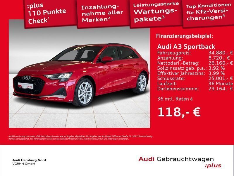 Othercolor Gebraucht 2024 Audi A3 Sportback S-Line Kleinwagen | 36.490 € (Fairer Preis) - Bild 1/3