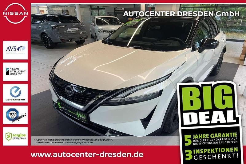 Pearl white/black m Gebraucht 2023 Nissan Qashqai Black Edition SUV | 25.590 € (Superpreis) - Bild 1/4