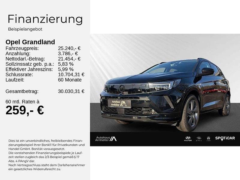 Gebraucht Opel Grandland X S 131 PS (96 kW) 2024 Lackierung schwarz perla nera/ SUV