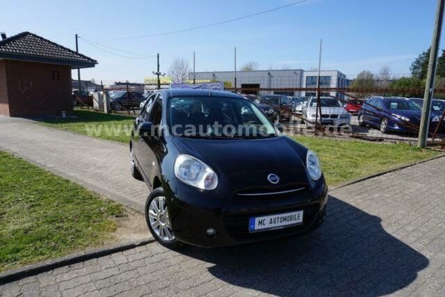 Schwarz metallic Gebraucht 2011 Nissan Micra Acenta Kleinwagen | 3.499 € (Fairer Preis) - Bild 1/3