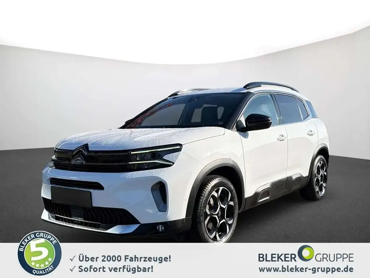 Gebraucht Citroën C5 Aircross Shine 131 PS (96 kW) 2023 Lack weiss banquise/typ aussenverkleidung spiegel flach standard SUV