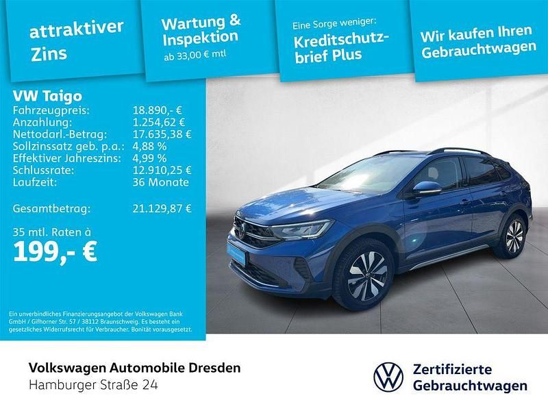 Reef blue metallic Gebraucht 2023 VW Taigo Move SUV | 18.890 € (Superpreis) - Bild 1/4