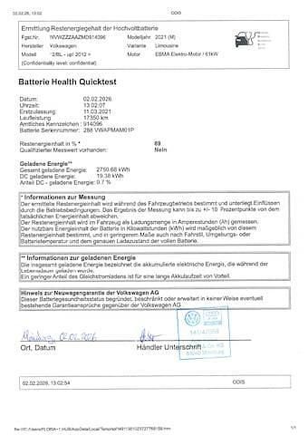 Gebraucht VW e-up! move up! 61 kW (83 PS) 2021 Pure white Kleinwagen