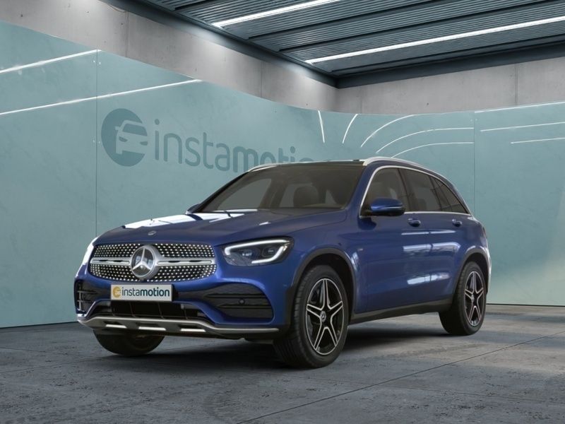 Blau Gebraucht 2021 Mercedes GLC300e Advanced SUV | 41.788 € (Etwas zu teuer) - Bild 1/2