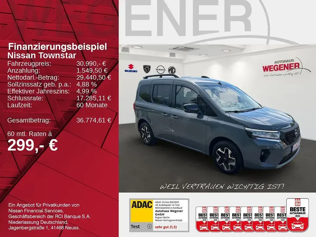 Neu Nissan Townstar N-Connecta 131 PS (96 kW) 2026 Highland grey Kombi