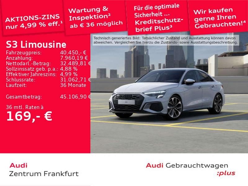 Ibisweiß Gebraucht 2024 Audi S3 Sport Limousine | 40.450 € (Guter Preis) - Bild 1/2