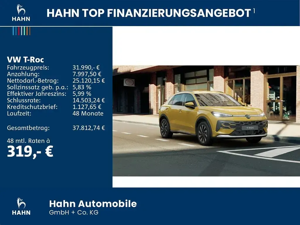 Gebraucht VW T-Roc Style 116 PS (85 kW) 2026 Canary yellow uni SUV
